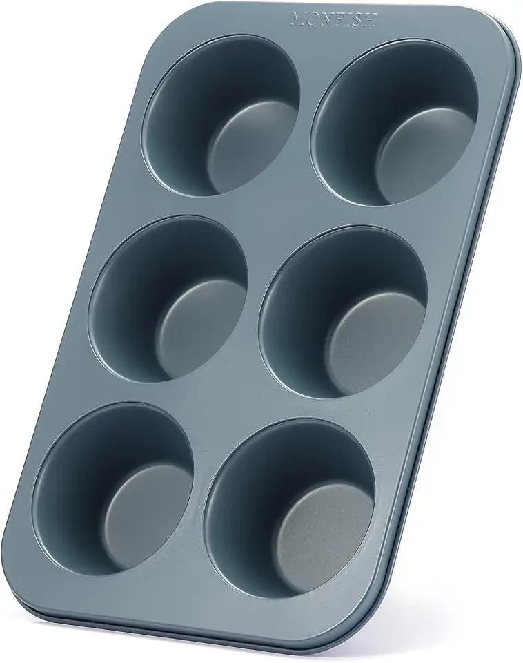 Monfish Muffinform für 6 Jumbo-Tassen, Karbonstahl, 8,9 cm
