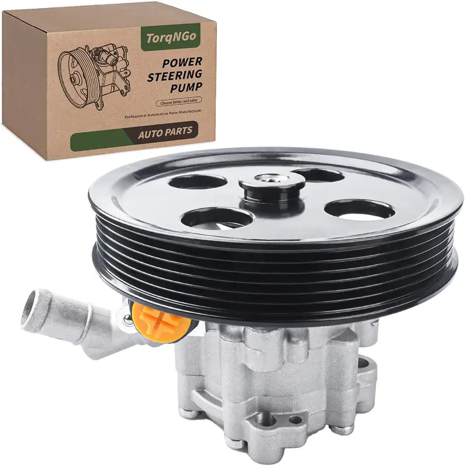 20-1001 Power Steering Pump Assembly with Pulley Compatible with Jeep Wrangler 2007-2011 3.8L V6 Power Assist Pump Replace # 96-1001,52059899AE RJ51040002