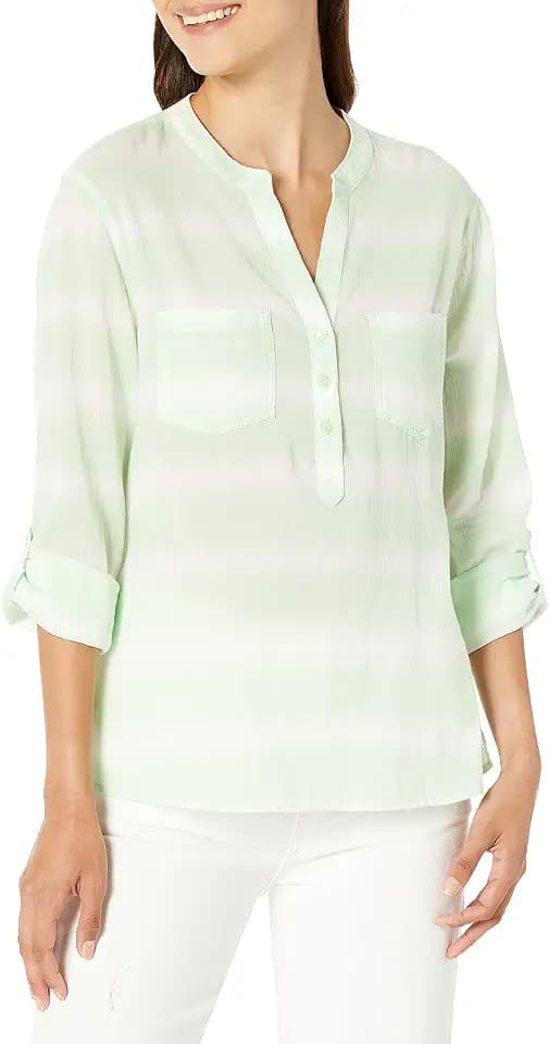 CARVE Designs Dylan Gauze Shirts for Women, Long Sleeve Cotton Relaxed Fit Shirt