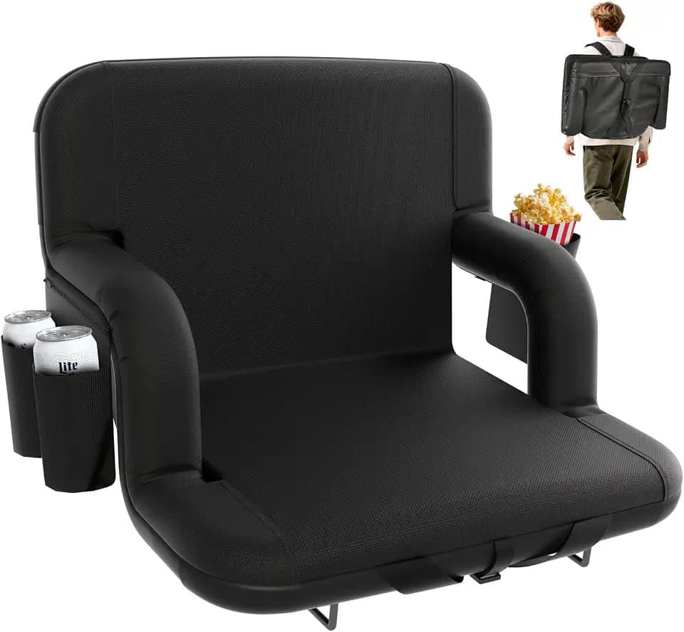 DEKEMASTER Stadium Seat with Back Support for Bleacher