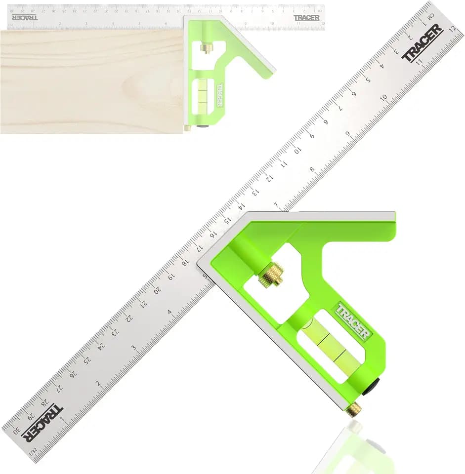 TRACER 12 in Combination Square with Level and Scribe Tool