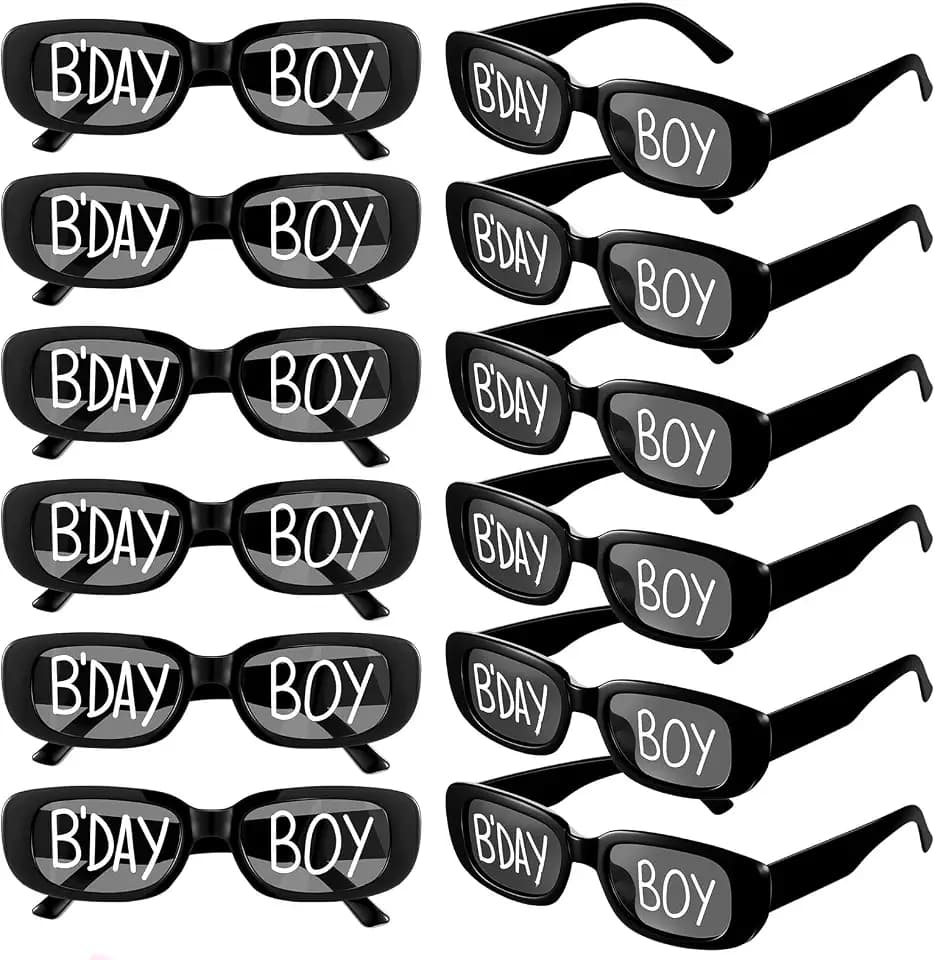 Cuffbow 12 Pairs Happy Birthday Sunglasses Novelty Photo Booth Props for Birthday Party Beach Pool Party Decor