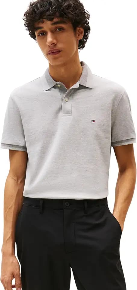 Tommy Hilfiger Herren Poloshirt Kurzarm Contrast Collar Block Regular Fit