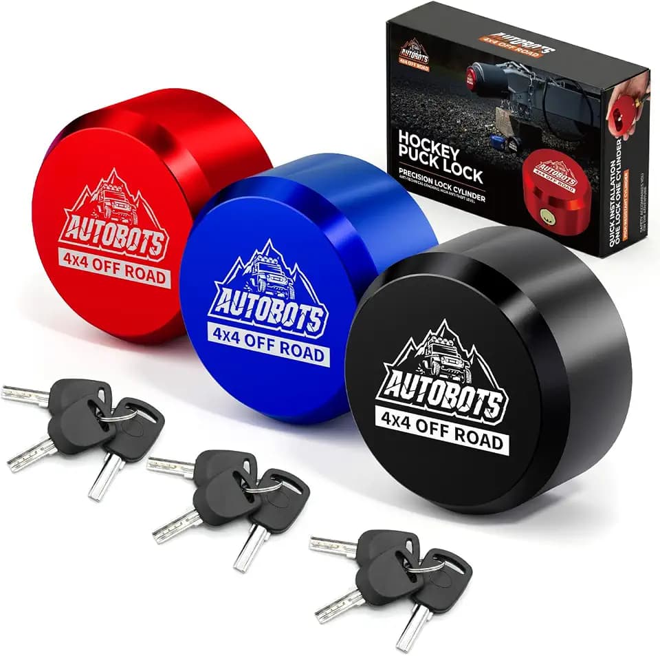 AUTOBOTS Puck Lock Keyed Alike Trailer Door Lock 3 Pack