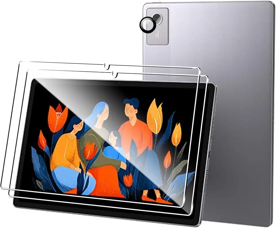 for Lenovo Idea Tab Plus 12.1 Inch Screen Protector with Camera Lens Protector,Tempered Glass Film,HD Clear,Anti-Scratch,Bubble Free (2+1 Pack)