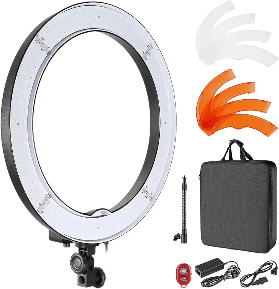 NEEWER 18-Inch Ring Light, 55W Dimmable 5500K Light with 240 LEDs
