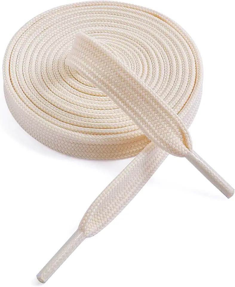 VSUDO Feinmaschige Flache Schnürsenkel für Sneaker, 8 mm Breite Sneaker Schnürsenkel, Flache Schuhbänder für Lauf- und Sportschuhe