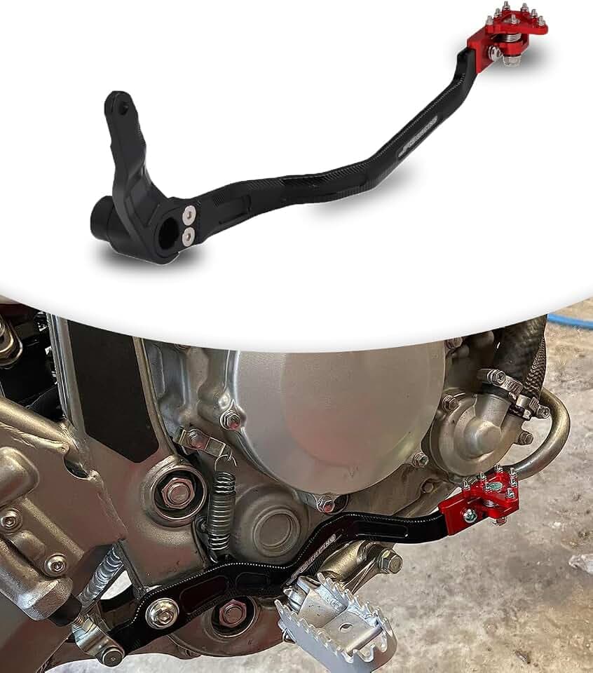 JFG RACING Dirt Bike Rear Brake Pedal Foldable Foot Lever for CRF110F, Red