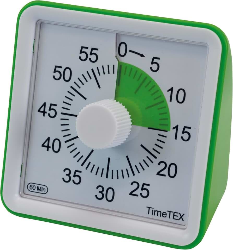 TimeTEX Zeitdauer-Uhr lautlos compact (grün)