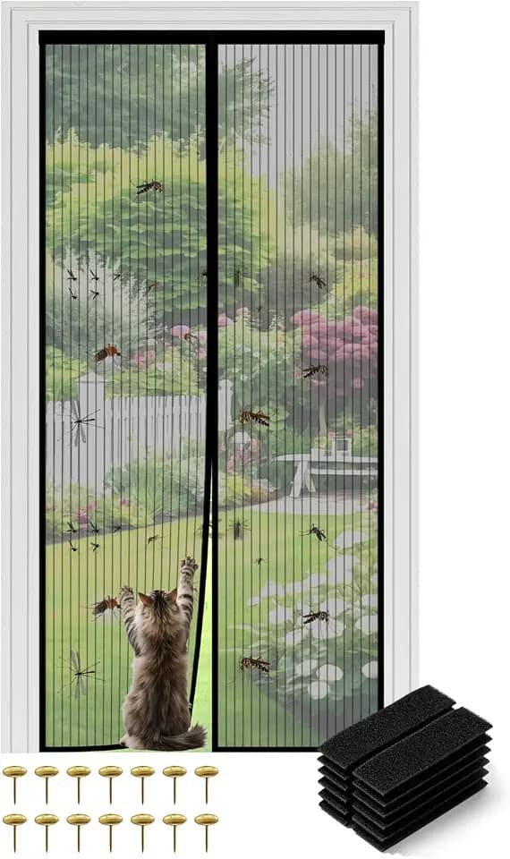 Fliegengitter Balkontür Magnet 90x210cm Insektenschutz