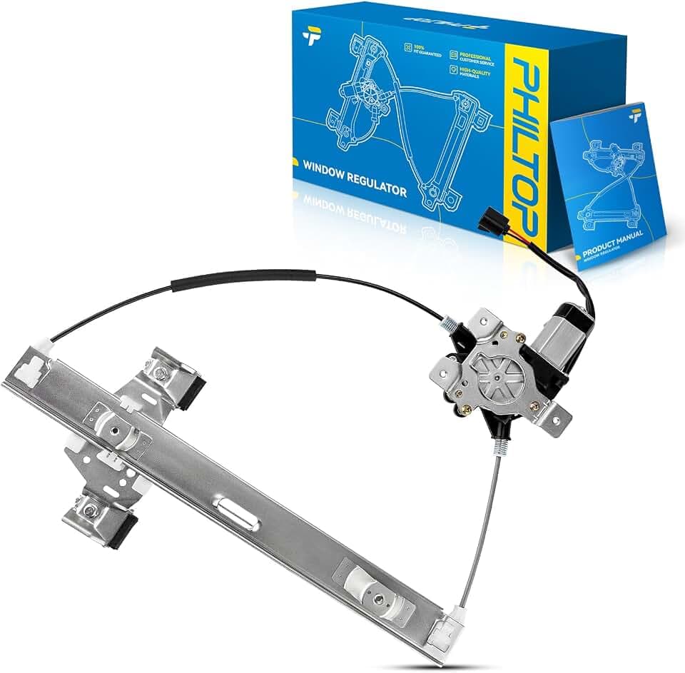 PHILTOP Rear Right Power Window Regulator w/Motor Fit for H2 2003-2009