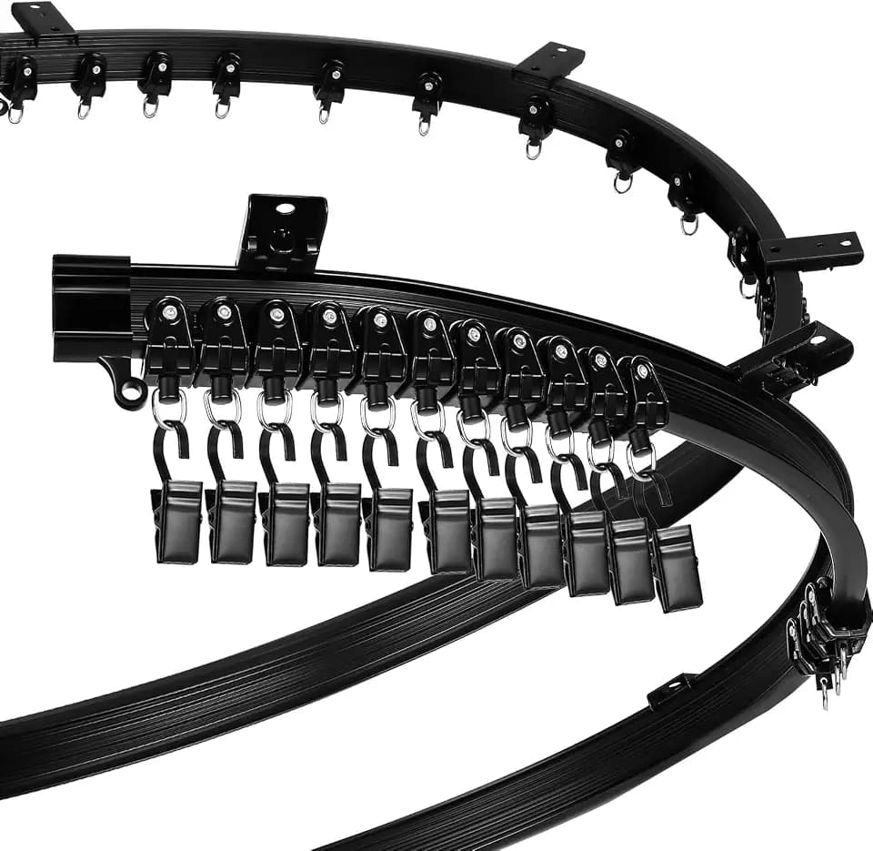 Jetec 8 M/ 26 ft Curved Ceiling Curtain Track Bendable Mount Flexible