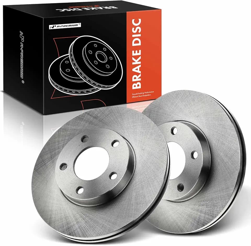 A-Premium 10.94 inch (278mm) Front Vented Disc Brake Rotors, 2-Pack