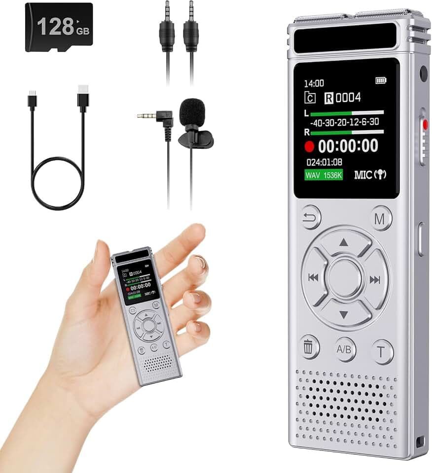 Tonfarb 136GB Digital Voice Recorder with Playback,9775 Hours Audio Record