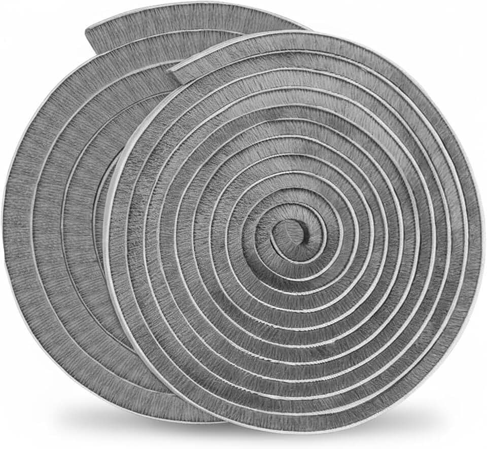 ZOMPAGO Bürstendichtung selbstklebende, 9mm(D) x9mm(B) x 20m(L)