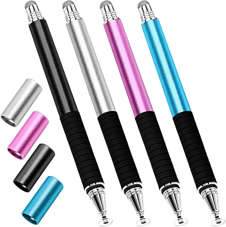 Capacitive Stylus Pen for Touch-Screen 4-Pack 2 in 1 Universal Mesh Stylus