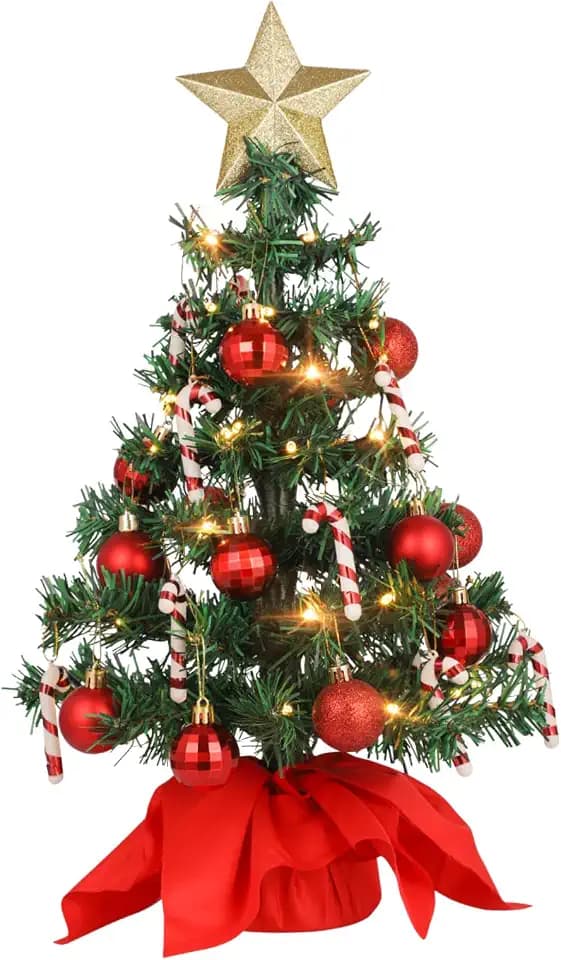 INOOMP Tischtisch Weihnachtsbaum Künstlicher Mini- Weihnachts- Kiefernbaum- Baum Künstliche Mini Weihnachtskiefern Kiefern Ermas Traditionelle Innenkünstlinge Künstliche Dekoration