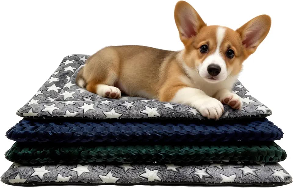 4 Pcs Washable Orthopedic Dog Bed Kennel Pad Indoor Outdoor Crate Mat 24In