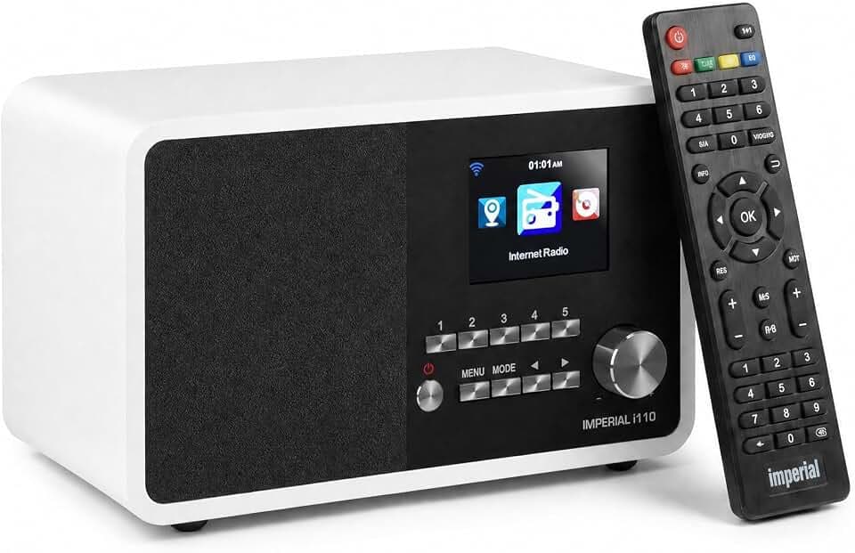 Imperial 22-322-00 i110 Internetradio (TFT Farbdisplay, WLAN, Line-Out, Netzteil) weiß
