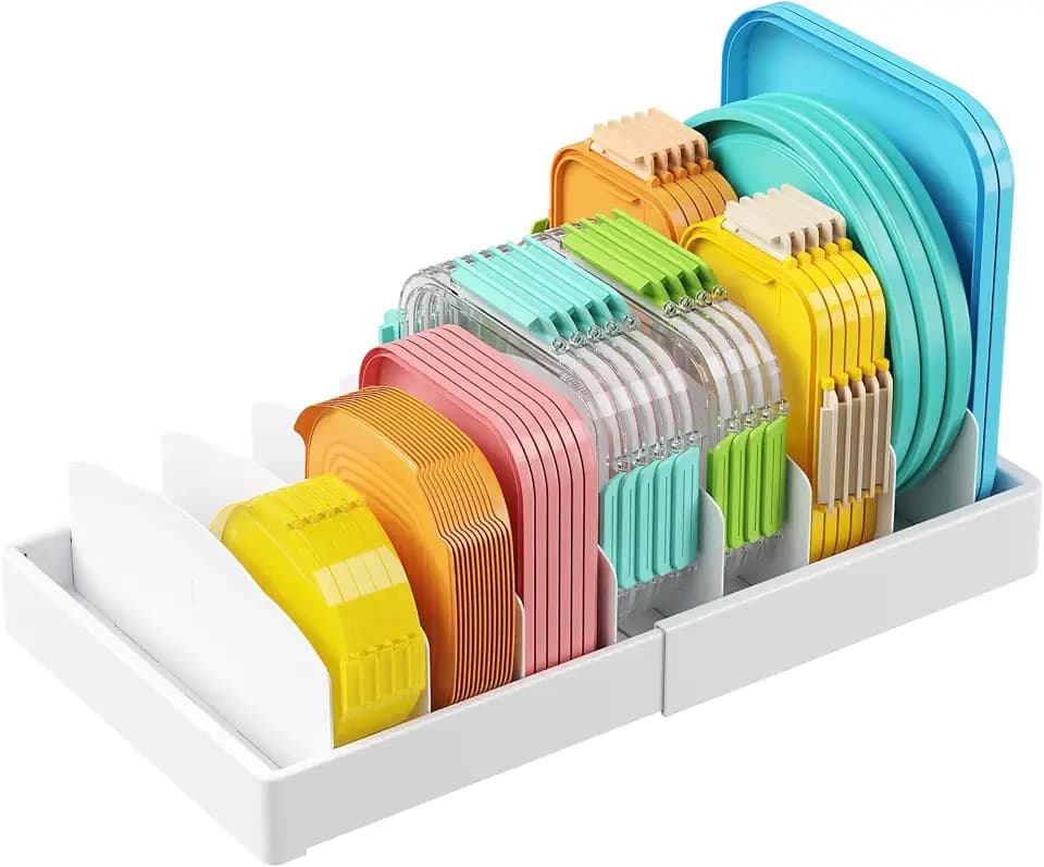 Lifewit Kitchen Cabinet Organizer for Food Contanier Lid with 9 Sections