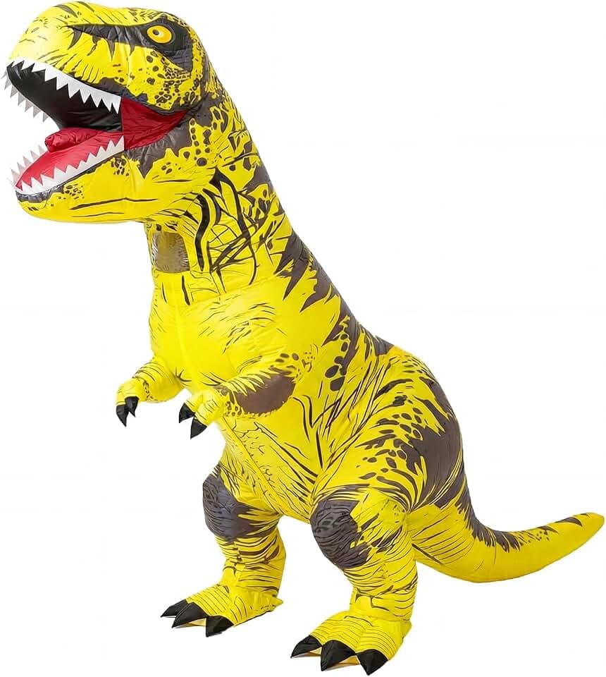 JASHKE Aufblasbares T-Rex Kostüm Aufblasbares Dinosaurier Kostüm Dino Kostüme für Erwachsene