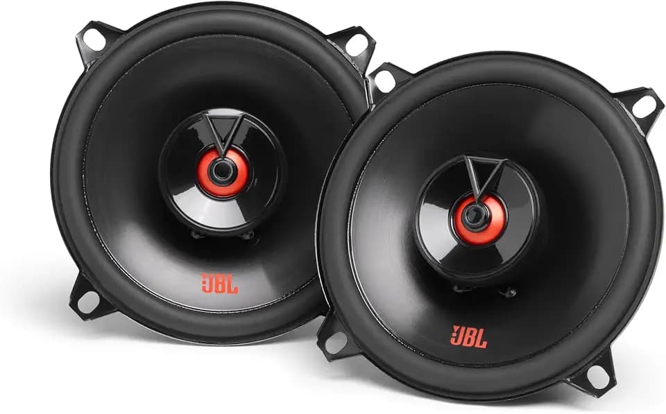 JBL Club 522F 2-Wege Auto Lautsprecher Set von Harman Kardon - 135 Watt Pro KFZ Autolautsprecher Boxen 13 cm, Black