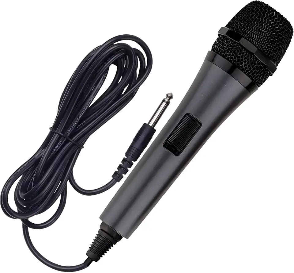 Karaoke USA M187 Professional Dynamic Microphone (Corded),Black