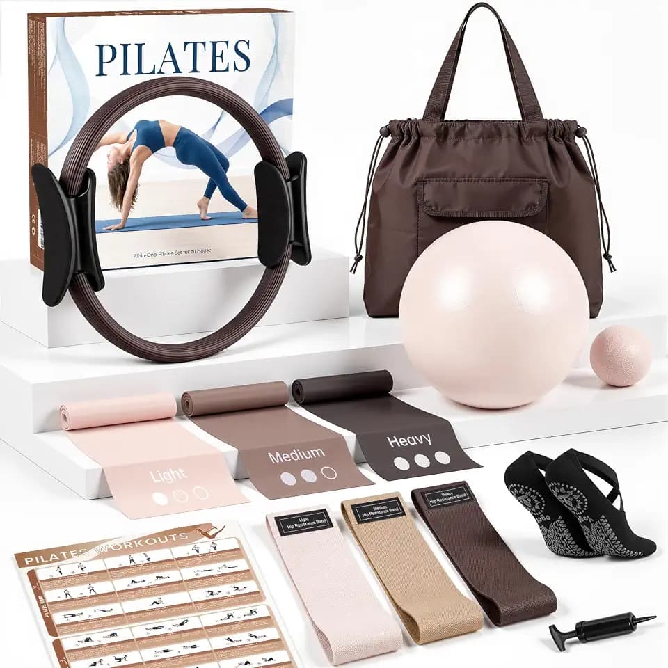 GINMIC Pilates Kit, Complete Pilates Equipment for Women Home Workouts