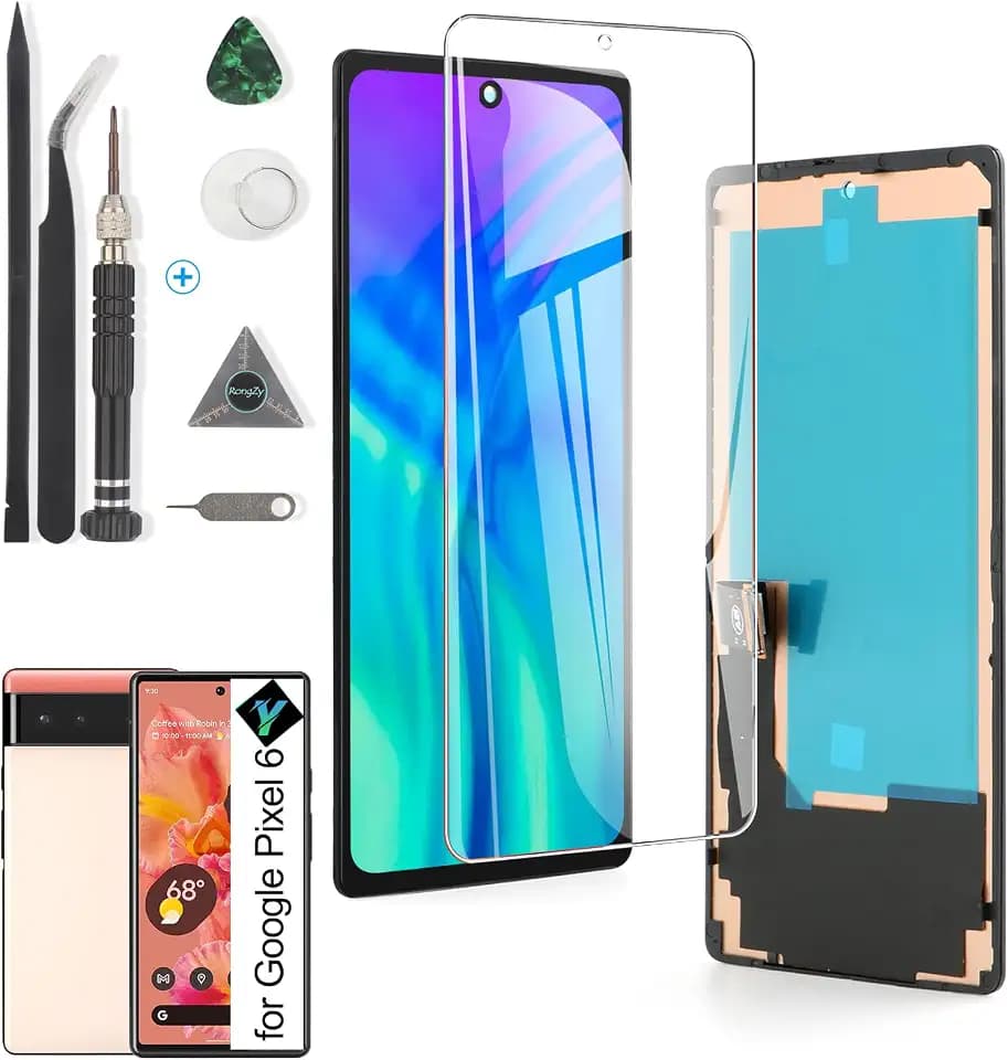 for Google Pixel 6 incell Screen Replacement for Pixel 6 GB7N6 G9S9B16 G9S9B GR1YH LCD Display Touch Screen Digitizer Assembly Replacement with Tools