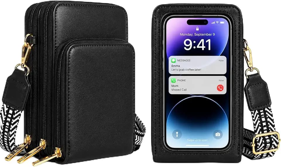 Crossbody Cellphone Purse Women Touch Screen Bag RFID Blocking Wallet Handbag Shoulder Strap