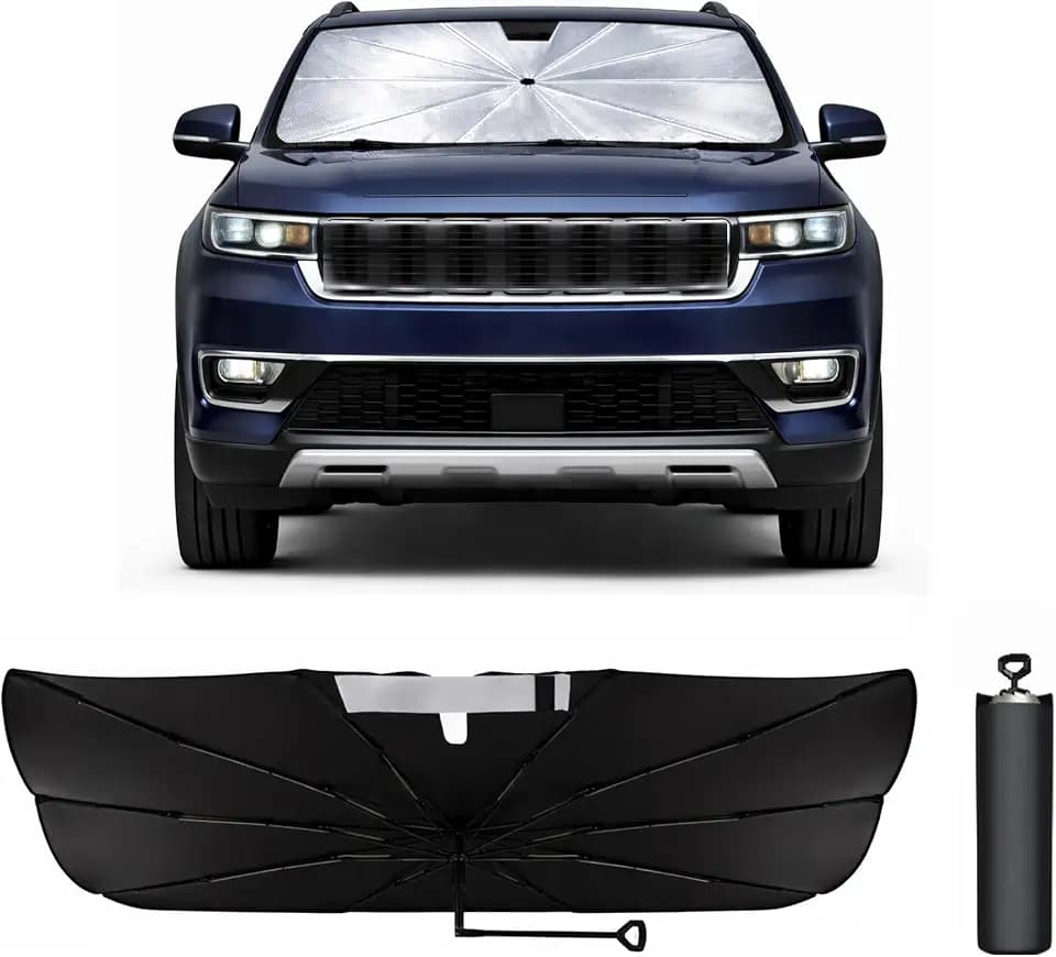 Car Windshield Sun Shade Umbrella for Jeep Wagoneer 2022-2026