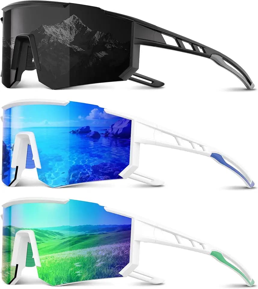 Polarized Sports Sunglasses Men Women for Running Baseball Cycling