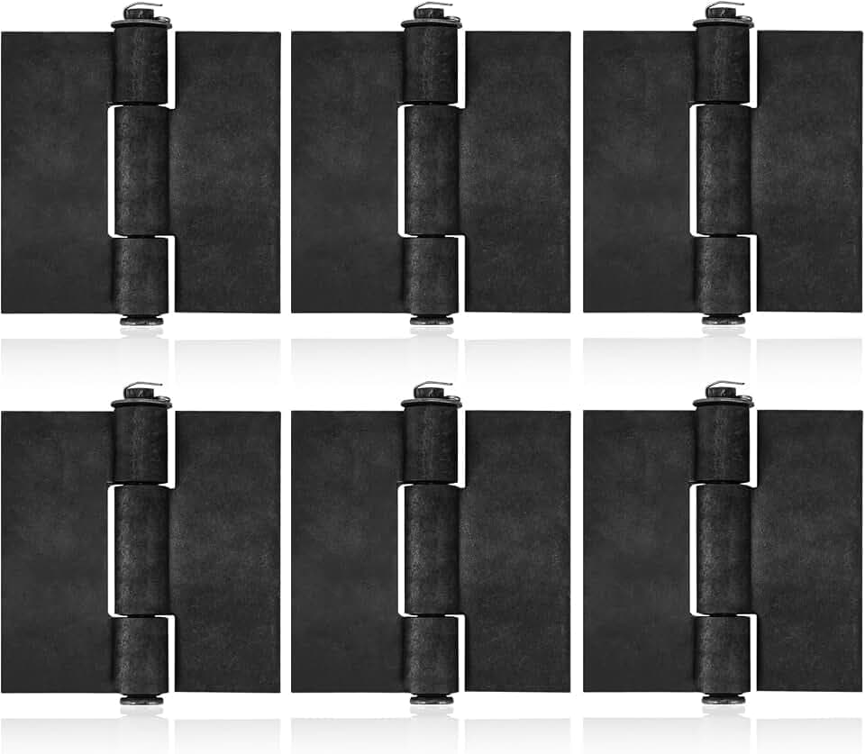 6 Pcs Weld On Hinges Heavy Duty 4" x 4", MOZCORN Weldable Butt Hinges for Gates Garage Trailer Doors, Thickness 4.5mm, Load Up to 1000lbs