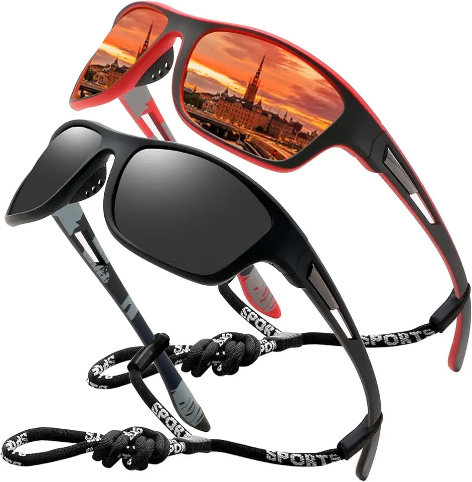 Perfectmiaoxuan Polarisierte Sonnenbrille Herren Damen für Radfahren Fahren Angeln Klettern Sommer Sportarten Leichtgewicht Urlaub Reisen Sonnen brille UV400-Schutz