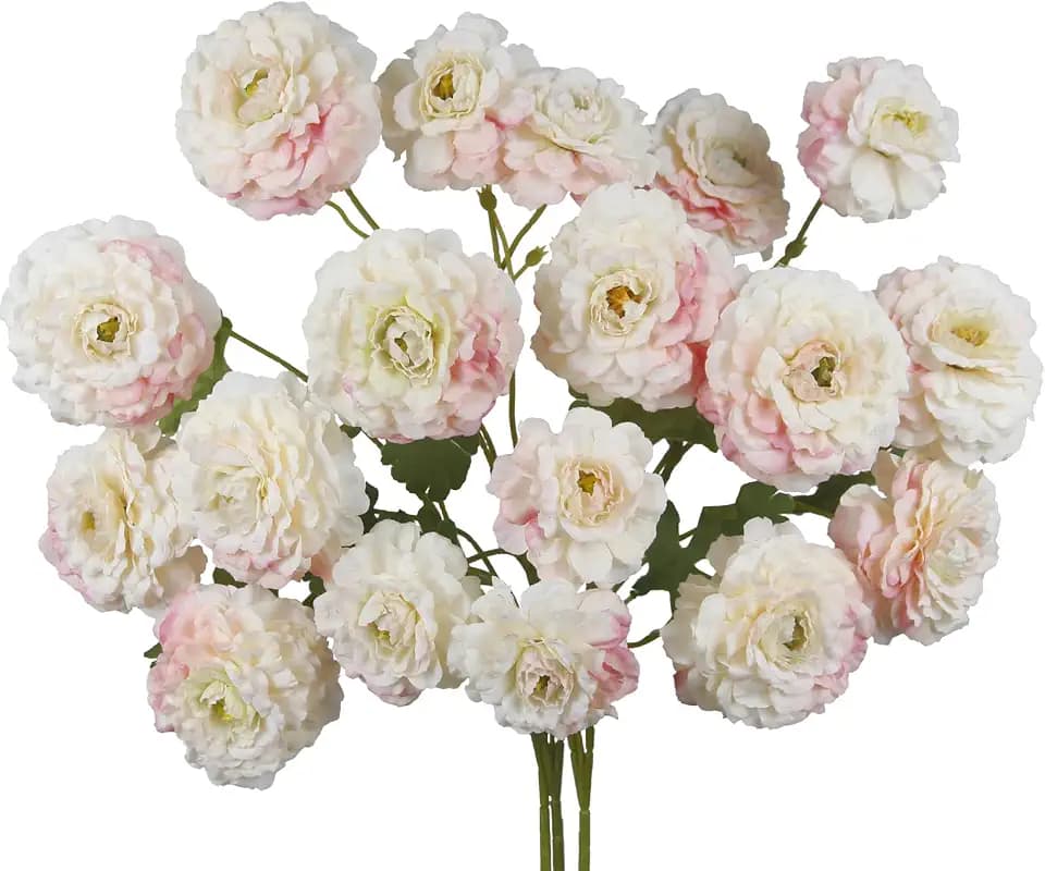 3 Pcs Artificial Flowers Spring Summer Silk Zinnia Flowers with Stems Zinnia Elegans Artificial Flowers for Outdoors Floral Arrangement Table Centerpieces Wedding Party Home Decor Champagne Pink