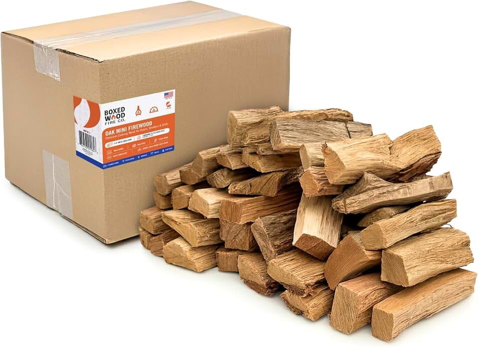 Mini-Oak Kiln-Dried Firewood/Cooking Wood – Approximately 7 Pounds (.45 Cubic Feet), Logs Measure Between 3-4 Inches