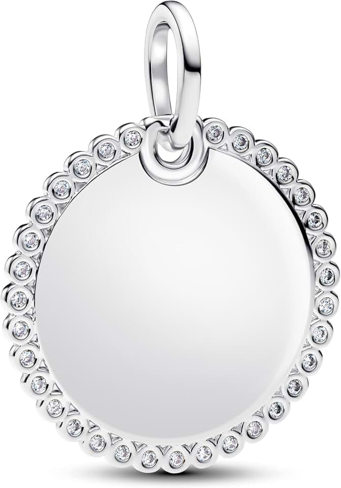 Pandora Gravierbarer runder Anhänger 394007C01 Damenhalskette