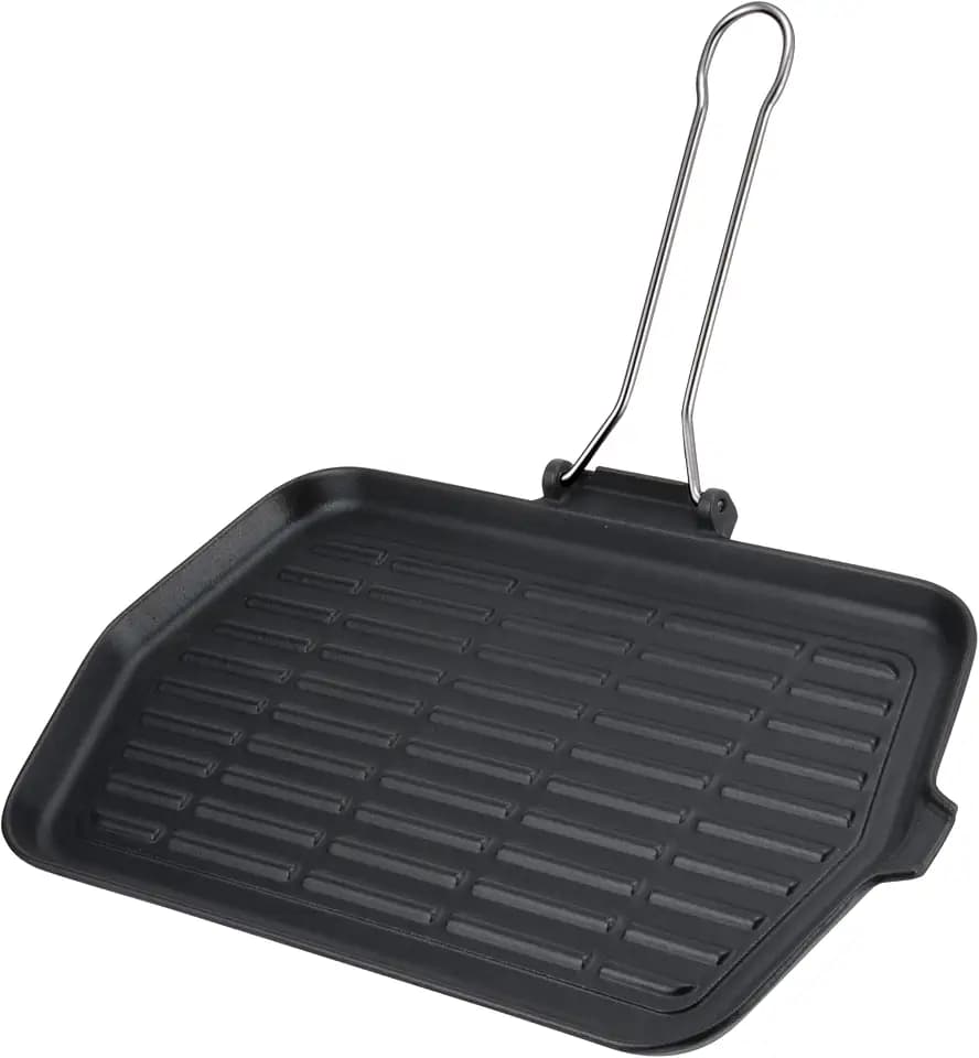 Ilsa Dietella Grillpfanne, aus Gusseisen, Aluminium, Anthrazit, 36 x 23 cm, Grau