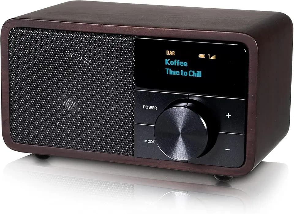 KATHREIN DAB+ 1 mini – Tragbares DAB+ Radio mit Akku – Holz Dunkel