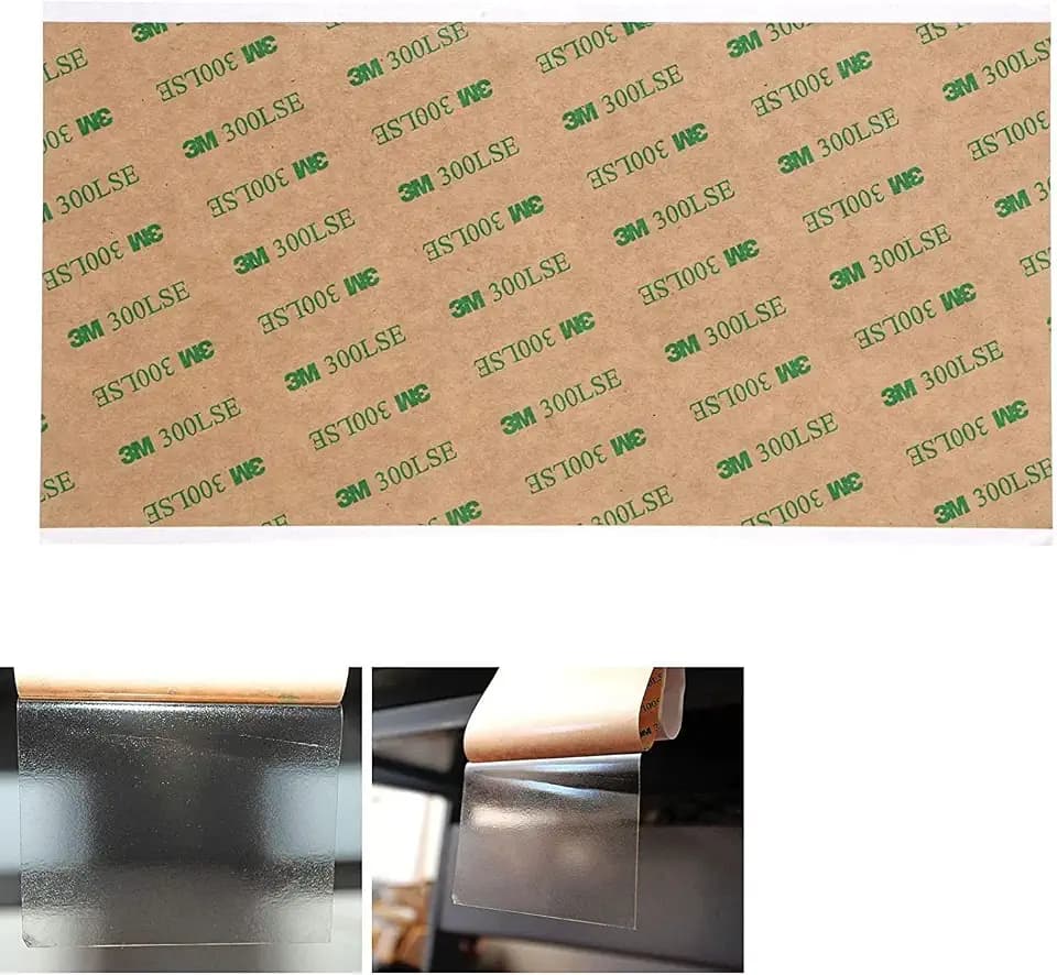 Pack of 3 Sheets Size 8" x 12", 3M 9474LE 300LSE Super-Strong Double-Sided Adhesive/Adhesive Transfer Tape, Ideal for attaching digitizers to Phones and Tablets. [9474-08x12-3pk]