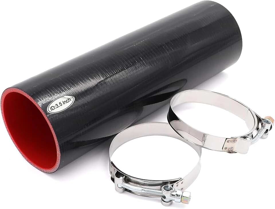 ID 3.5 Inch Straight Coupler Silicone Hose,12 Inch-Length