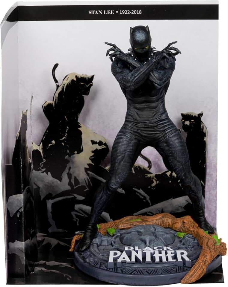 McFarlane Toys Marvel Black Panther 1:10th Scale Collectible with Scene (Marvel Knights #4)