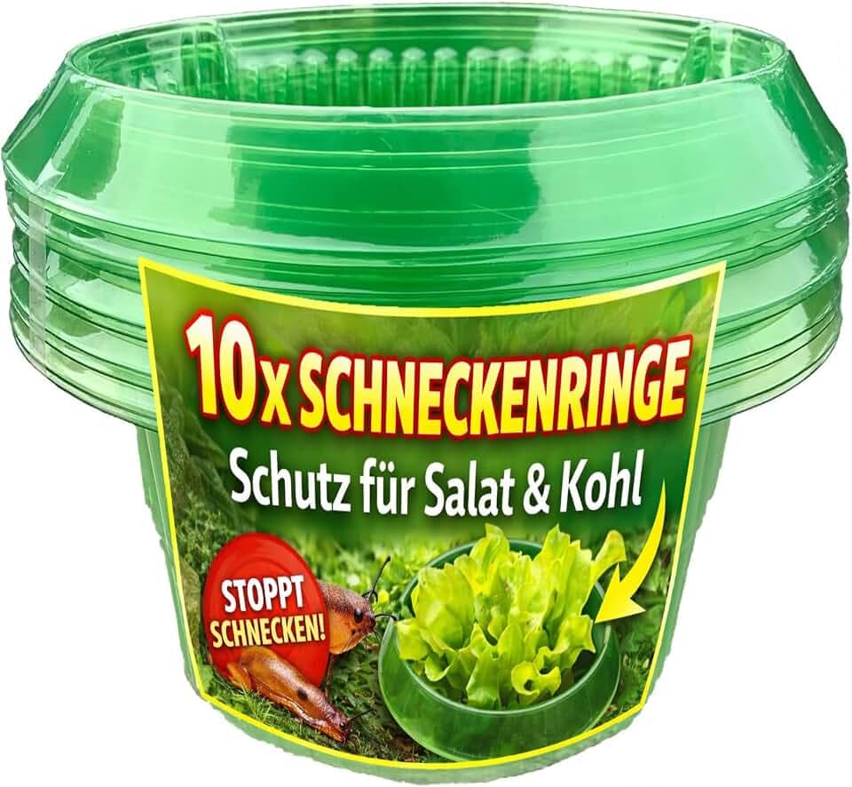 KRONLY 10 Stück XL Schneckenschutzring - natürlicher Schneckenschutz für Salat und Kohl
