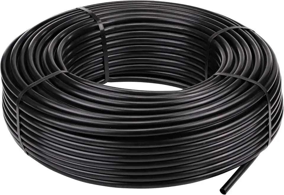 Raindrip 061050 5/8-Inch Drip Irrigation Supply Tubing, 500-Foot, Irrigation Drippers, Drip Emitters, Drip Irrigation Parts, and Drip Systems, made with Polyethylene, Black
