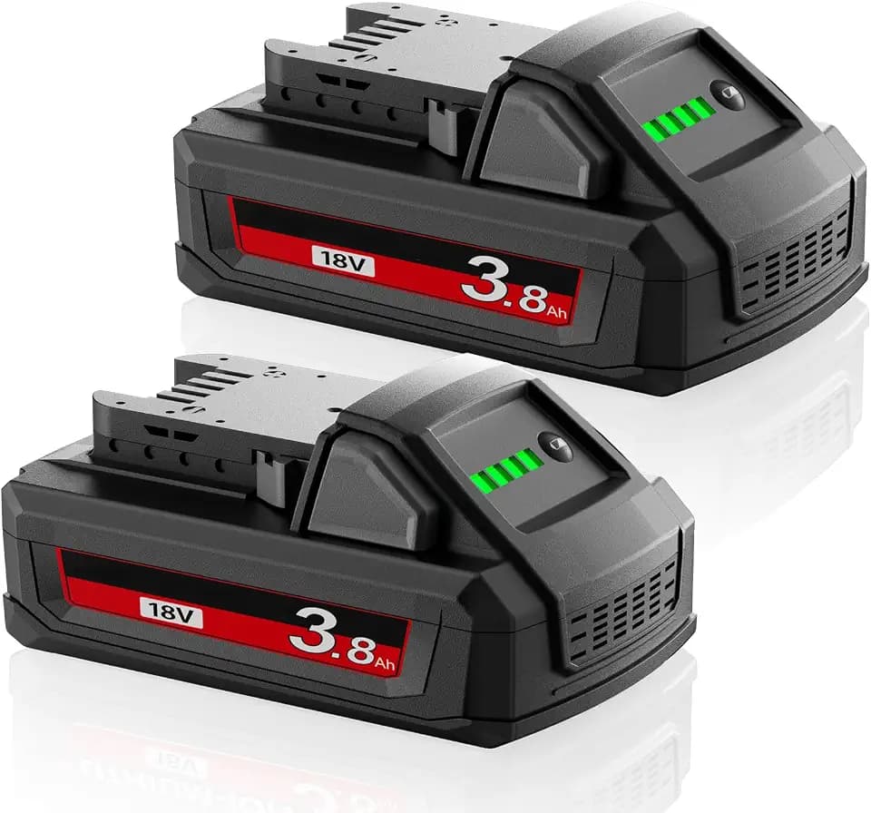 2Pack 3800mAh Replacement for Milwaukee M18 Battery 18V 48-11-1840 Battery