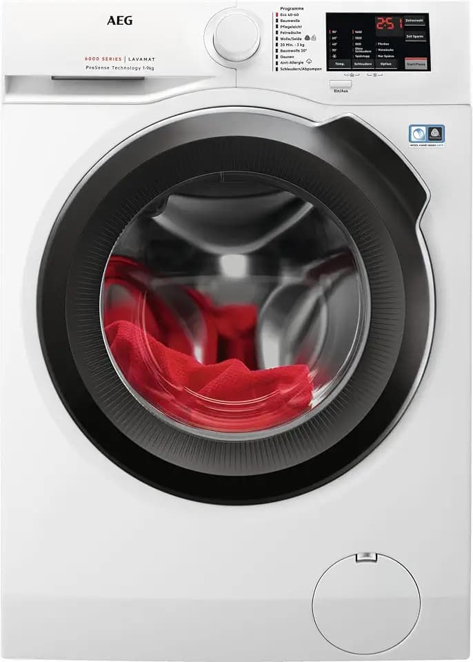 AEG Serie 6000 Waschmaschine 9 kg, ProSense Mengenautomatik, L6AMZ49FL
