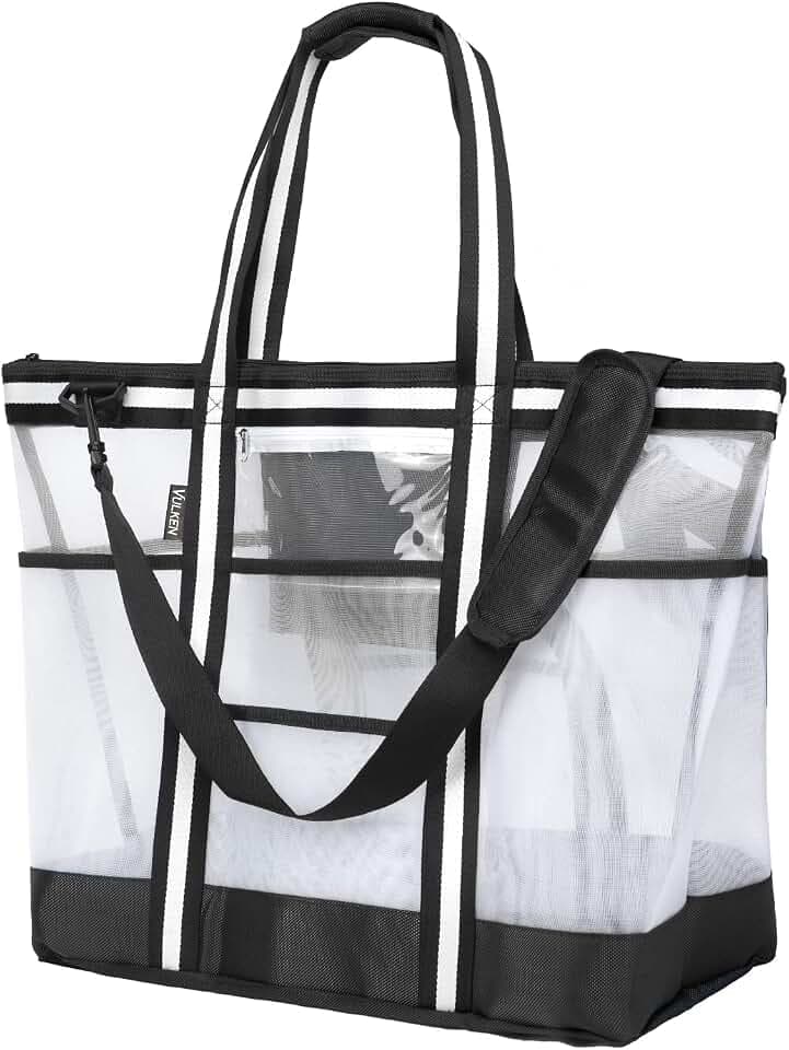 Vulken 42L Extra Large Mesh Swim & Pool Bag with 9 Pockets