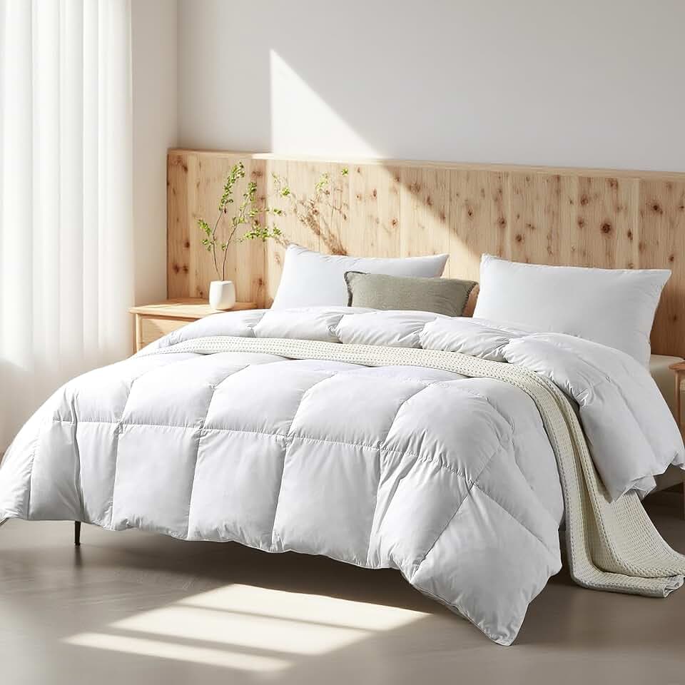Farm To Home Organic Cotton Cover Feather and Down Comforters Twin Size