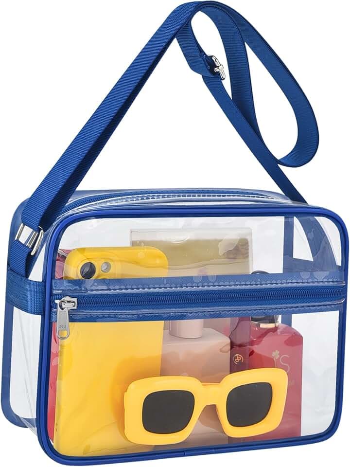 MAY TREE Clear Purse for Stadium Events, Small Clear Messenger Bag
