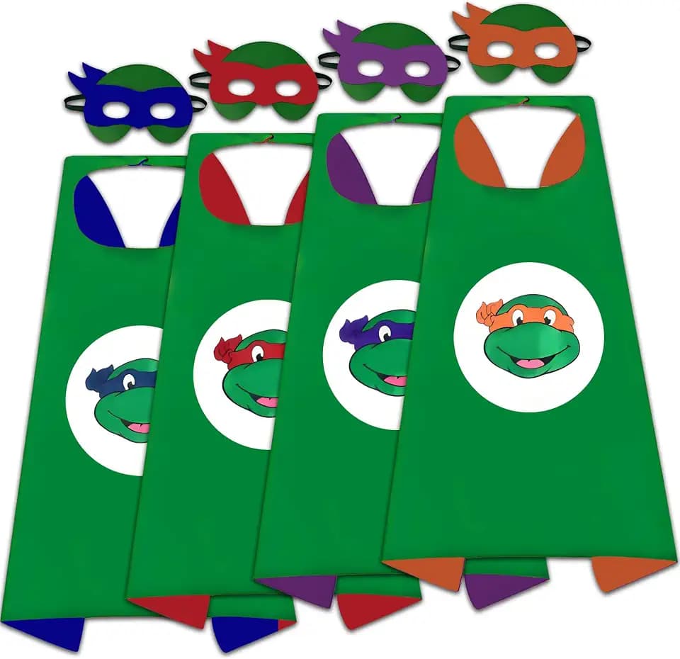 4 Sets Superhero Capes for Kids,Hero Capes and Masks Fit for 4-12 Years Old Boy And Girls Dress Up Costumes